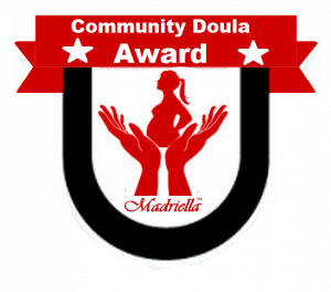 A display of the Madriella Community Doula Digital Badge